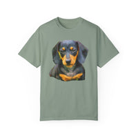 Dachshund 'Doxie #2' Unisex Relaxed Fitted Garment-Dyed T-shirt