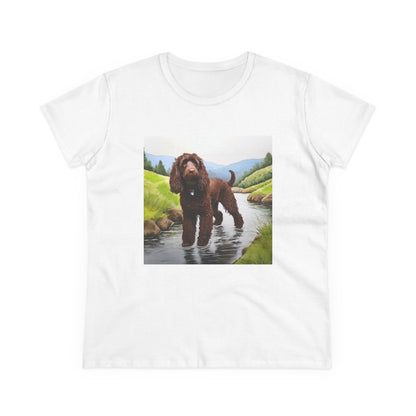Irish Water Spaniel Women's Midweight Cotton Tee