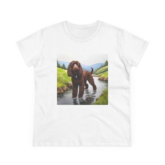 Irish Water Spaniel Women's Midweight Cotton Tee