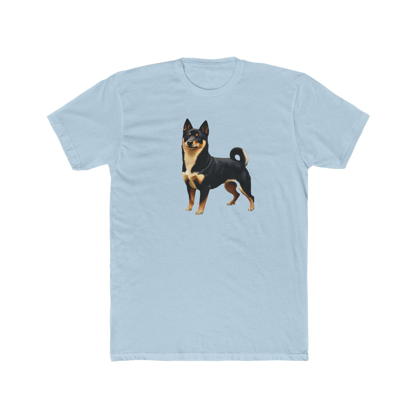 Black & Tan Shiba Inu - Men's Fitted Cotton Crew Tee