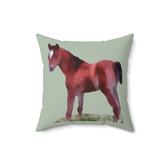 Horse 'Contata' Spun Polyester Throw Pillow