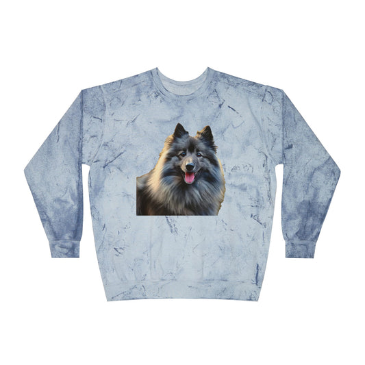 Keeshond - Unisex Color Blast Crewneck Sweatshirt