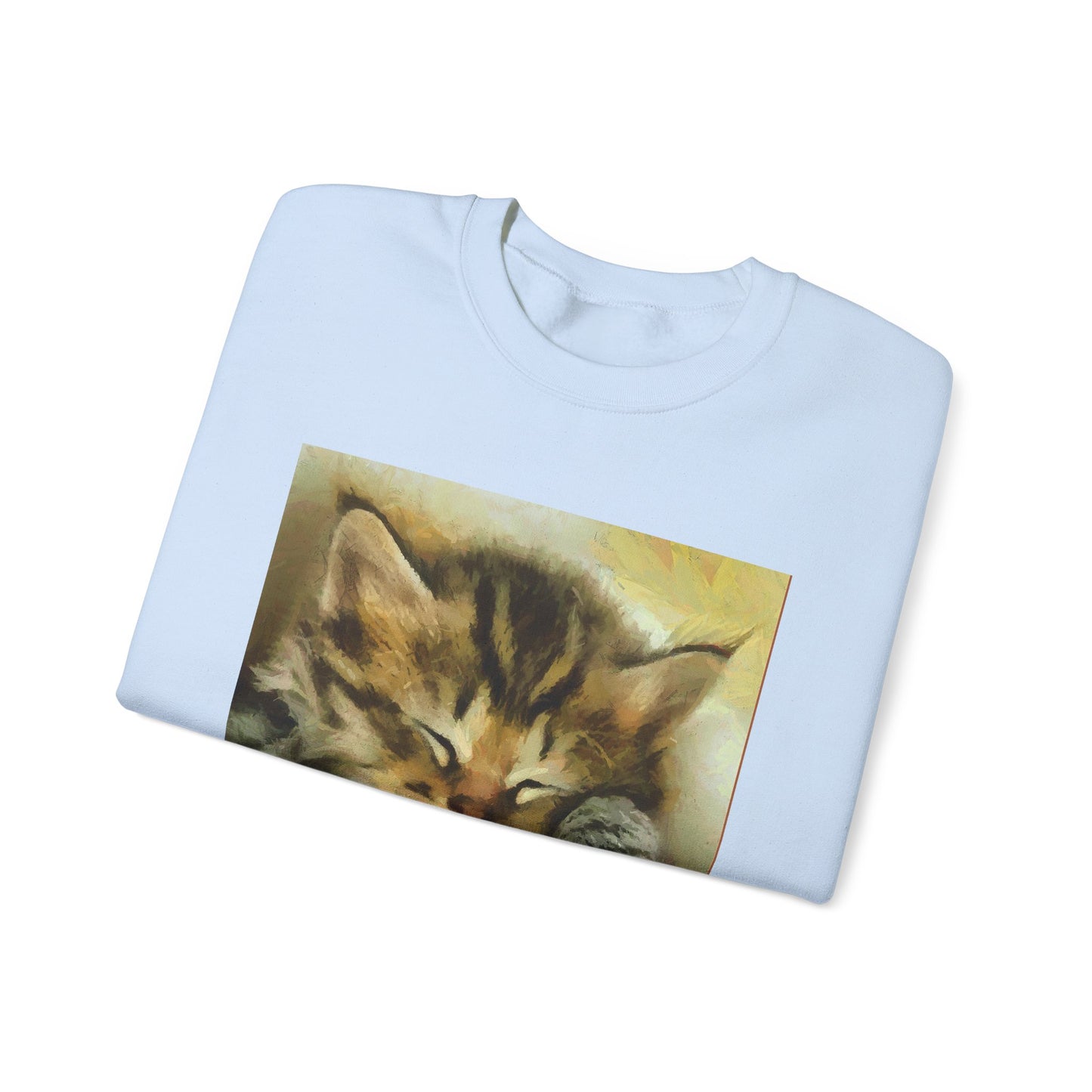 Sleepy Brucie the Cat - Unisex 50/50 Crewneck Sweatshirt