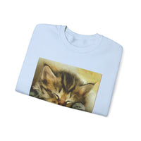 Sleepy Brucie the Cat - Unisex 50/50 Crewneck Sweatshirt