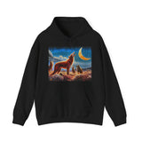Coyotees in Moonlight Unisex 50/50 Hooded Sweatshirt