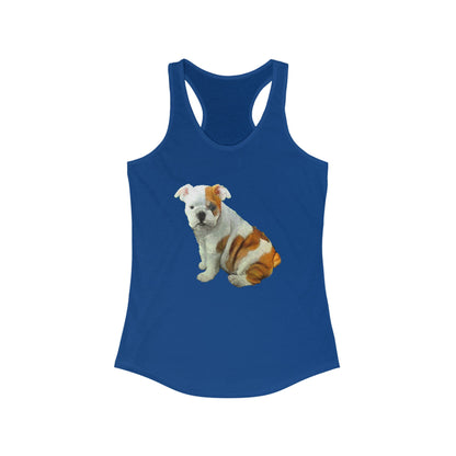 Bugsy the Charming English Bulldog Women's Racerback Tank