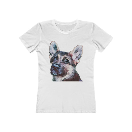 German Shepherd 'Sly' - Women's Slim Fitted T-Shirt