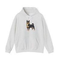 Black & Tan Shiba Inu  -  Unisex 50/50 Hooded Sweatshirt