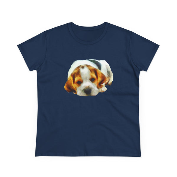 English Foxhound 'Sheeba' Women's Midweight Cotton Tee