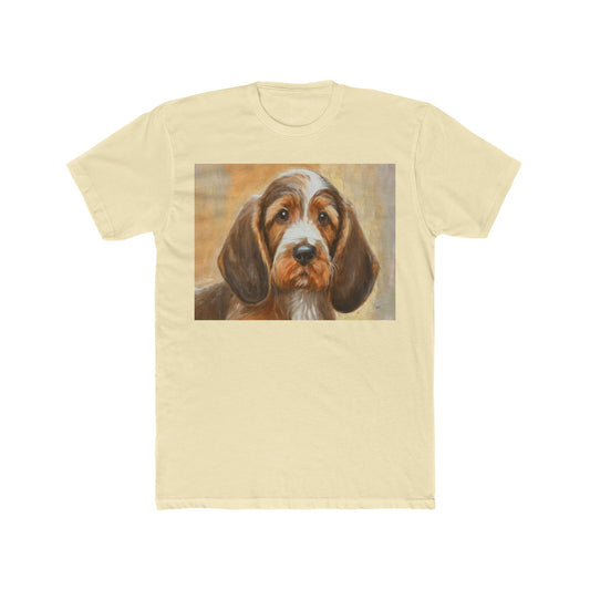 Basset Fauve de Bretagne  Men's Fitted Cotton Crew Tee