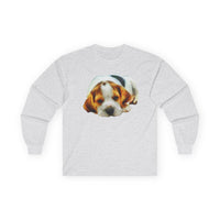 English Foxhound 'Sasha' Unisex  Cotton Long Sleeve Tee