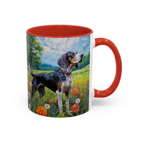 Bluetick Coonhound - Accent Ceramic Coffee Mug -- 2 Sizes