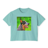 Luxurious Australian Cattle Dog 'Blue Heeler' Oversized Boxy Tee