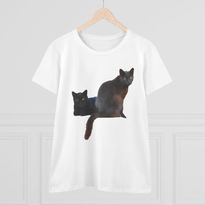 Cats of Greece 'Sifnos Sisters' Women's Midweight Cotton Tee