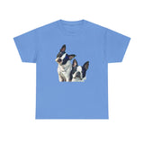 Boston Terriers 'Skipper & Dee Dee' Unisex Heavy Cotton Tee