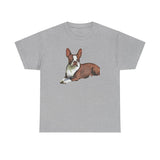 Boston Terrier - Brown & White  Unisex Heavy Cotton Tee