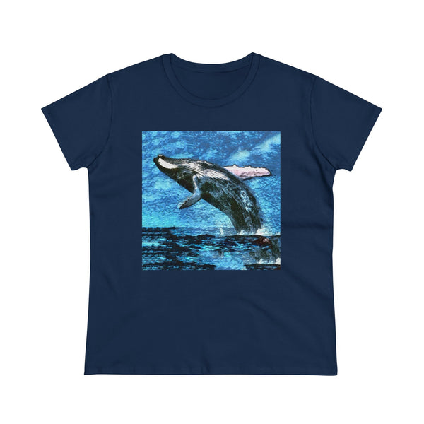 Humpback Whale Women's Midweight Cotton Tee