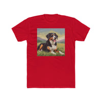 Entlebucher Mountain Dog Men's Fitted Cotton Crew Tee