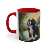 Cheerful Portuguese Water Dog 11oz Accent Mug