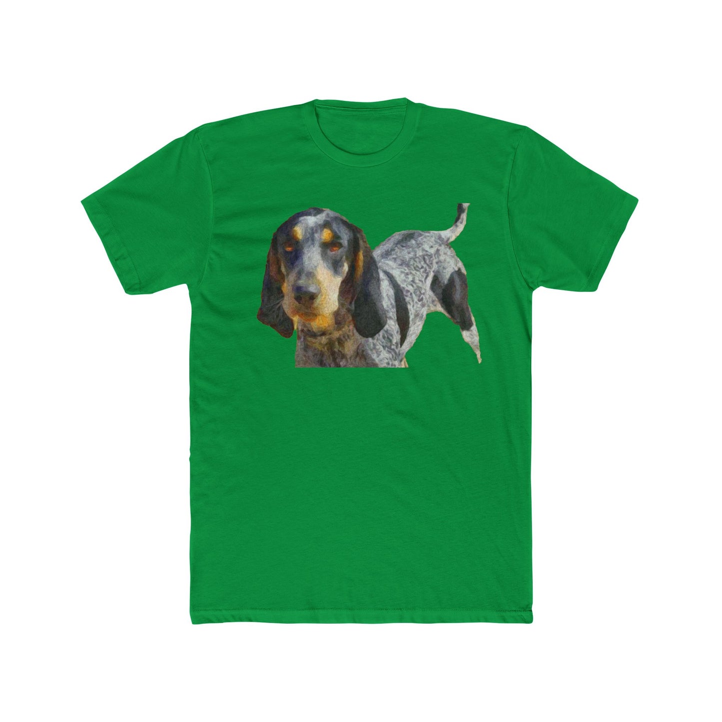 Bluetick Coonhound Men's Fitted Cotton Crew Tee