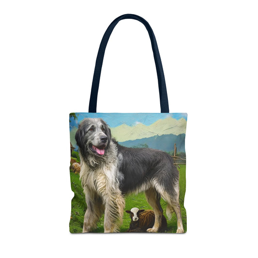 Romanian Carpathian Shepherd Polyester Tote Bag (AOP)