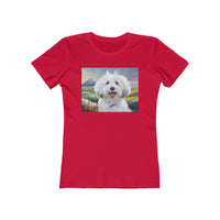 Coton Tulear -  Women's Slim Fitted Ringspun Cotton Tee