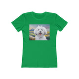 Coton Tulear -  Women's Slim Fitted Ringspun Cotton Tee