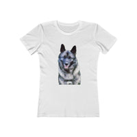 Norwegian Elkhound - Women's Slim Fit Ringspun Cotton T-Shirt