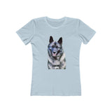 Norwegian Elkhound - Women's Slim Fit Ringspun Cotton T-Shirt