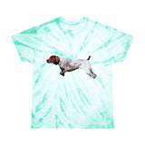 German Shorthair Pointer 'On Point' Unisex Tie-Dye Tee, Cyclone