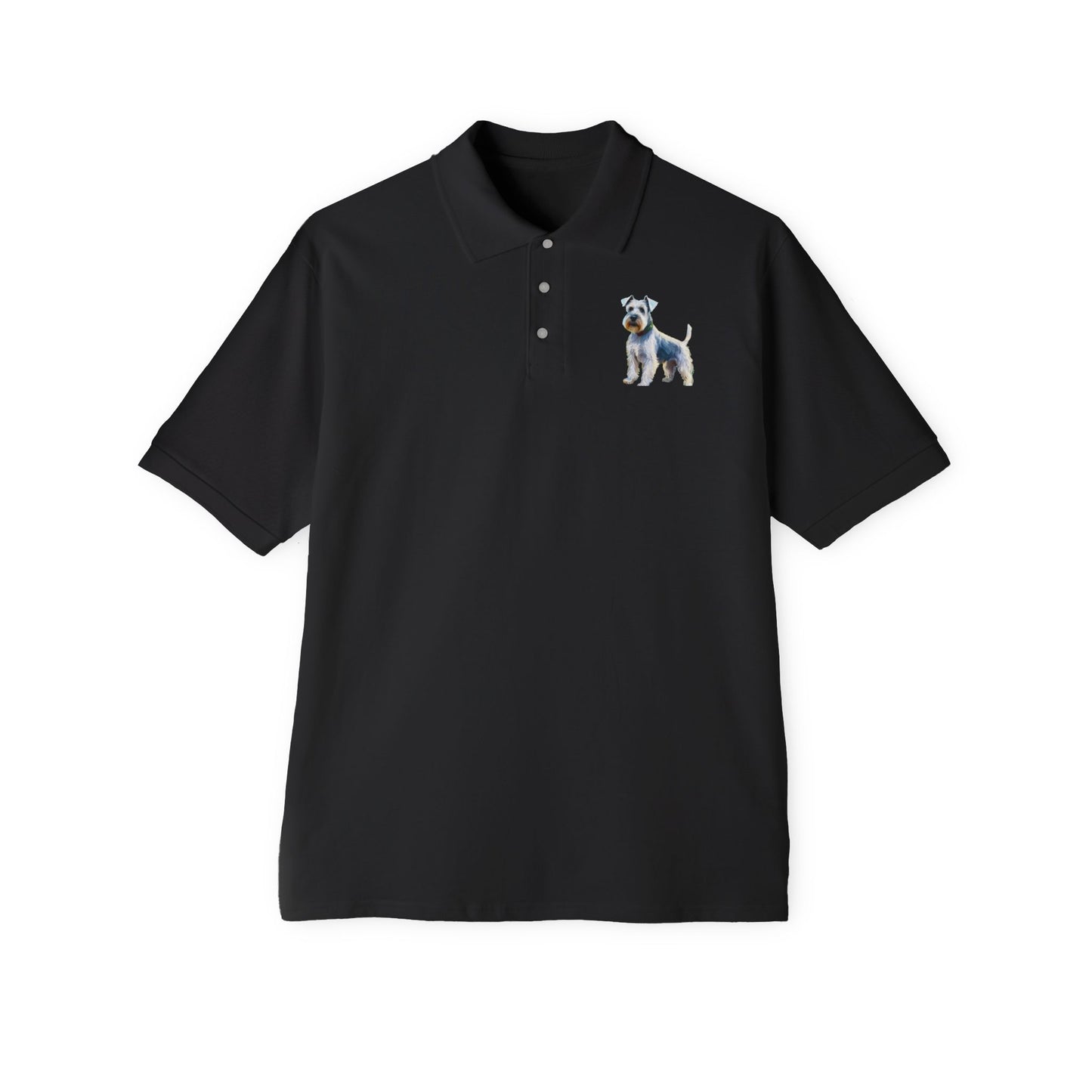 White Schnauzer Men's Piqué Polo Shirt
