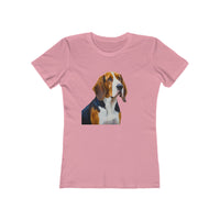 American English Coonhound Women's Slim Fitted Tee: A Tribute to the Devout Raccoon Hunter