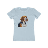 American English Coonhound Women's Slim Fitted Tee: A Tribute to the Devout Raccoon Hunter