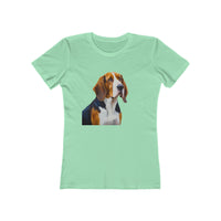 American English Coonhound Women's Slim Fitted Tee: A Tribute to the Devout Raccoon Hunter