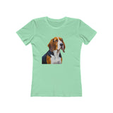 American English Coonhound Women's Slim Fitted Tee: A Tribute to the Devout Raccoon Hunter