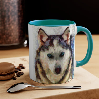 Siberian Husky 'Sacha' Accent Coffee Mug, 11oz