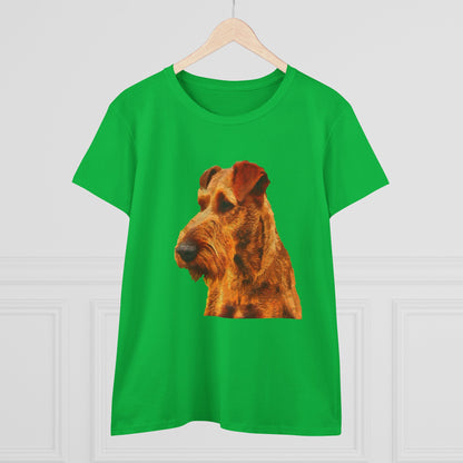 Irish Terrier 'Jocko' Women's Midweight Cotton Tee