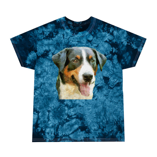 Appenzeller Sennenhund Unisex Cotton Tie-Dye Tee, Crystal