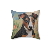 Teddy Roosevelt Terrier Spun Polyester Throw Pillow