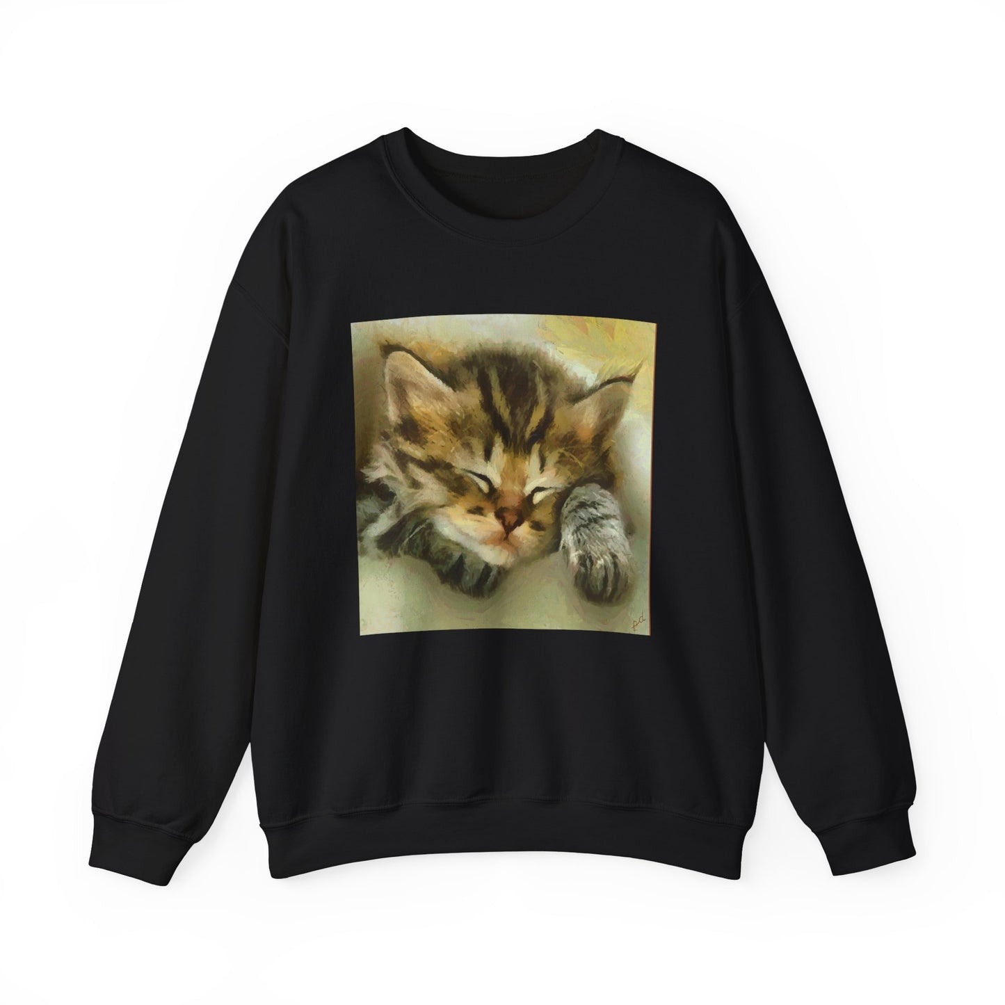 Sleepy Brucie the Cat - Unisex 50/50 Crewneck Sweatshirt