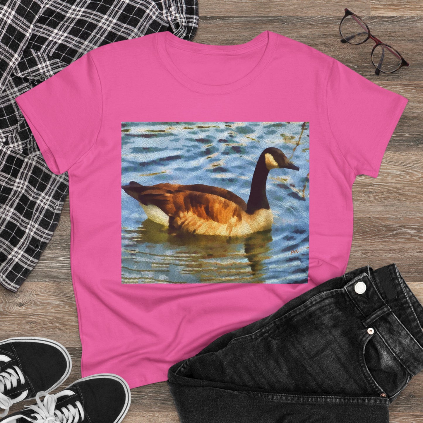 Canadian Geese Women's Midweight Cotton Tee