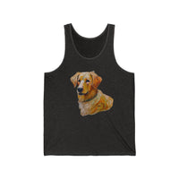 Golden Retriever Puppy Unisex Jersey Tank