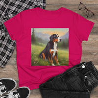Greater Swiss Mountain Dog Women's Midweight Cotton Tee