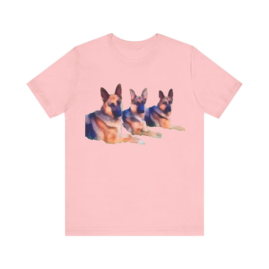 German Shepherd Trio - Unisex Jersey Short Sleeve Tee