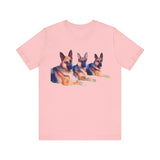 German Shepherd Trio - Unisex Jersey Short Sleeve Tee