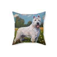 Bouvier des Ardennes Spun Polyester Throw Pillow