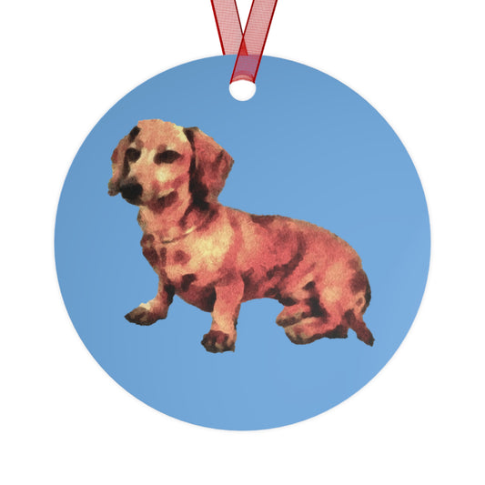 Dachshund 'Simone' Christmas Tree Metal Ornaments