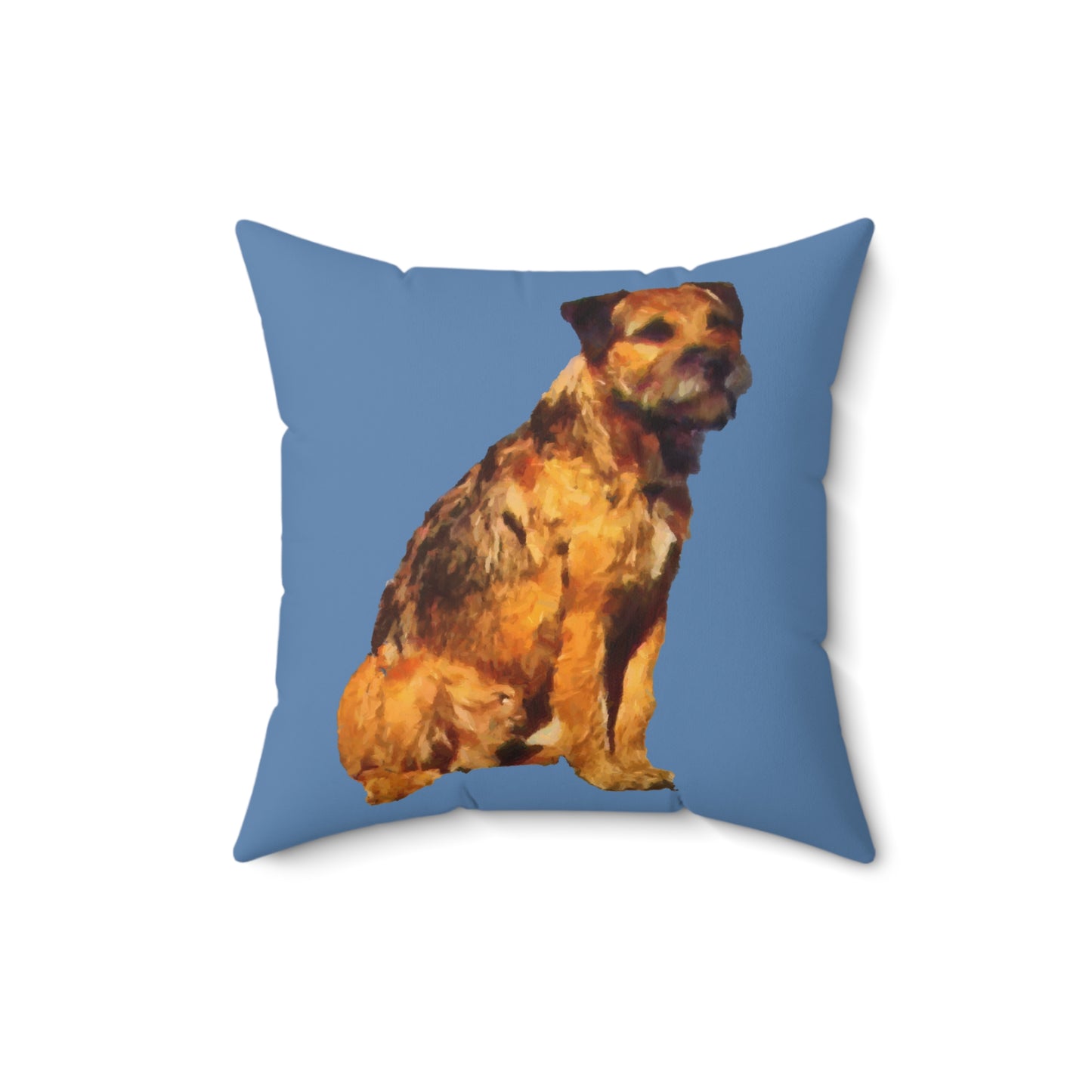 Charming Border Terrier 'Andrew' Spun Polyester Throw Pillow