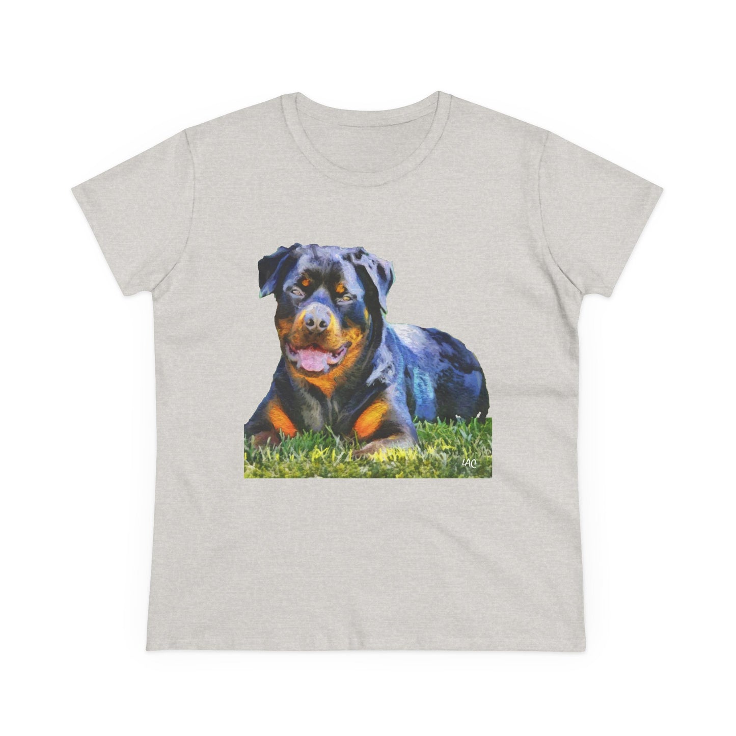 Rottweiler 'Lina; Women's Midweight Cotton Tee