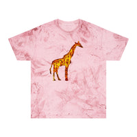 Giraffe 'Camile' Unisex Cotton  -  Color Blast T-Shirt